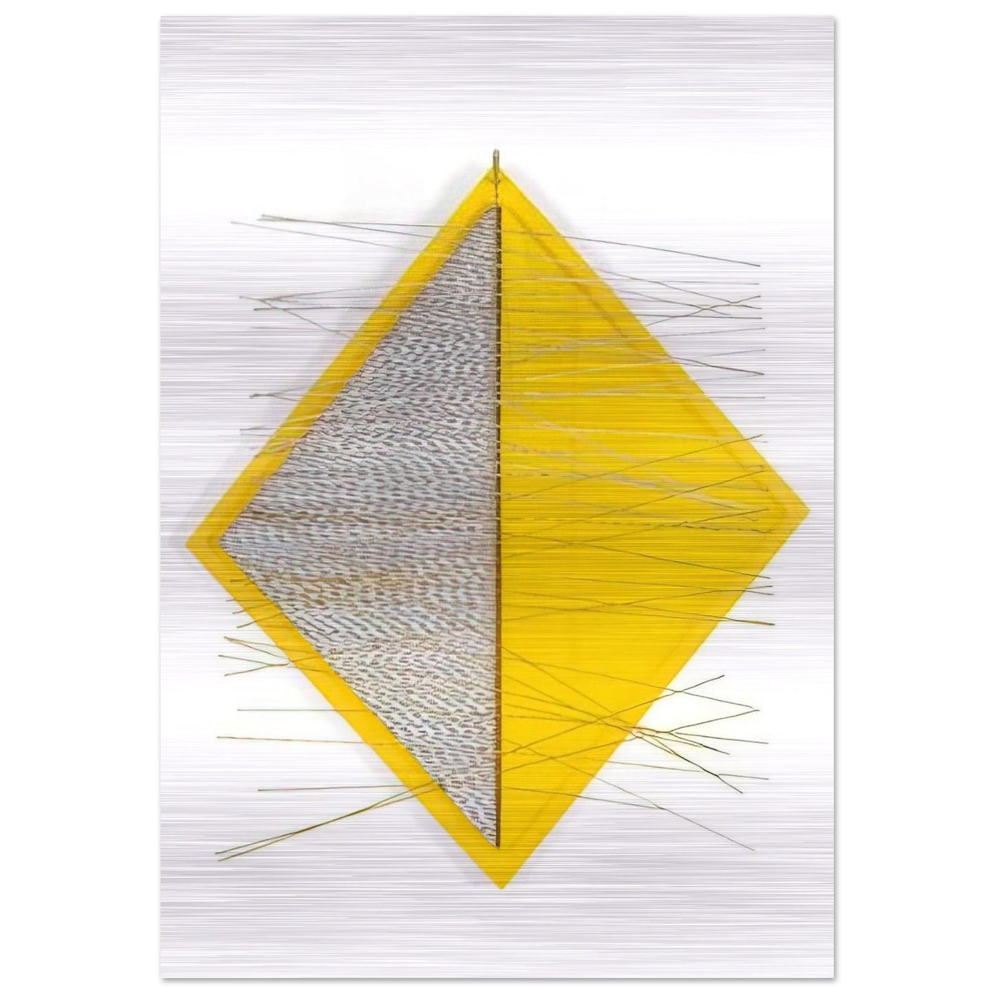 PETITE LOSANGE JAUNE - Jesus Rafael Soto Brushed Aluminum Print - 70x100 cm / 28x40 inches | Jesus Rafael Soto Aluminum Print | Jesus Rafael Soto Prints