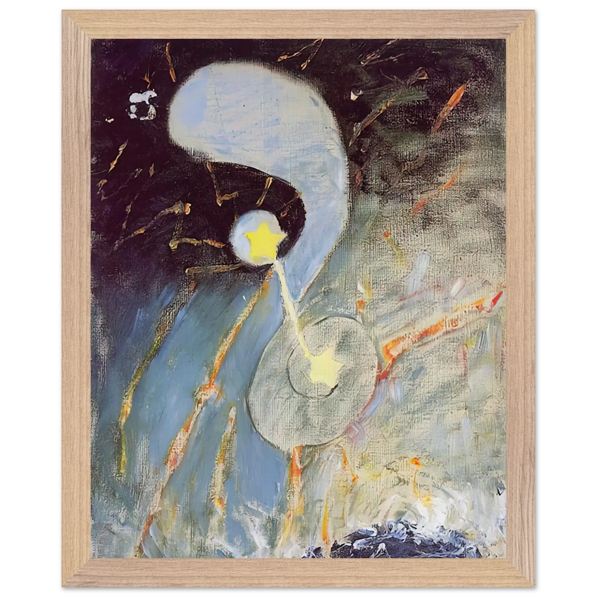 Hilma af Klint - CHAOS NR 2 1906 Wall art - 50x70 cm / 20x28 Inches - Premium Wooden Framed Poster With Fine Art Paper - Black frame