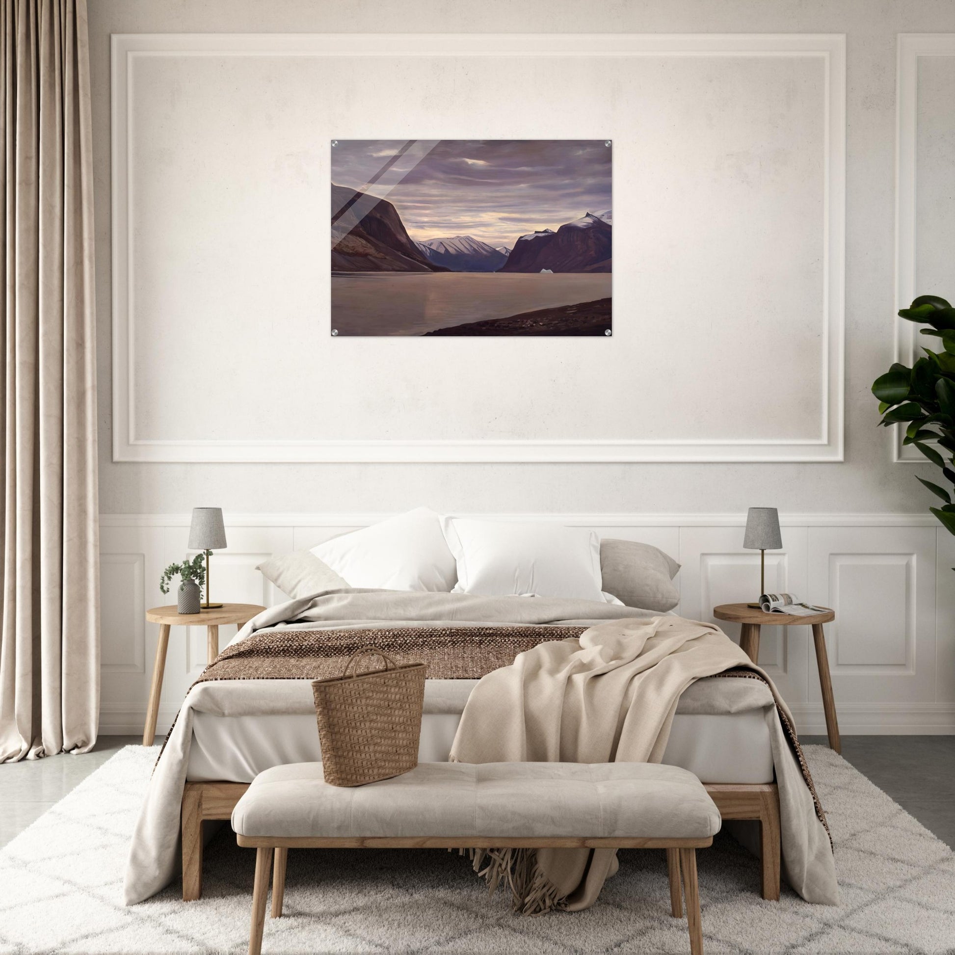 North Greenland Fiord, Gray Day - Rockwell Kent Acrylic Print - 70x100 cm / 28x40″ inches