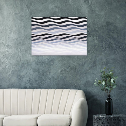 ARREST 3 1965 - Bridget Riley Brushed Aluminum Print - 70x100 cm / 28x40 inches | Bridget Riley Aluminum Print | Bridget Riley Prints