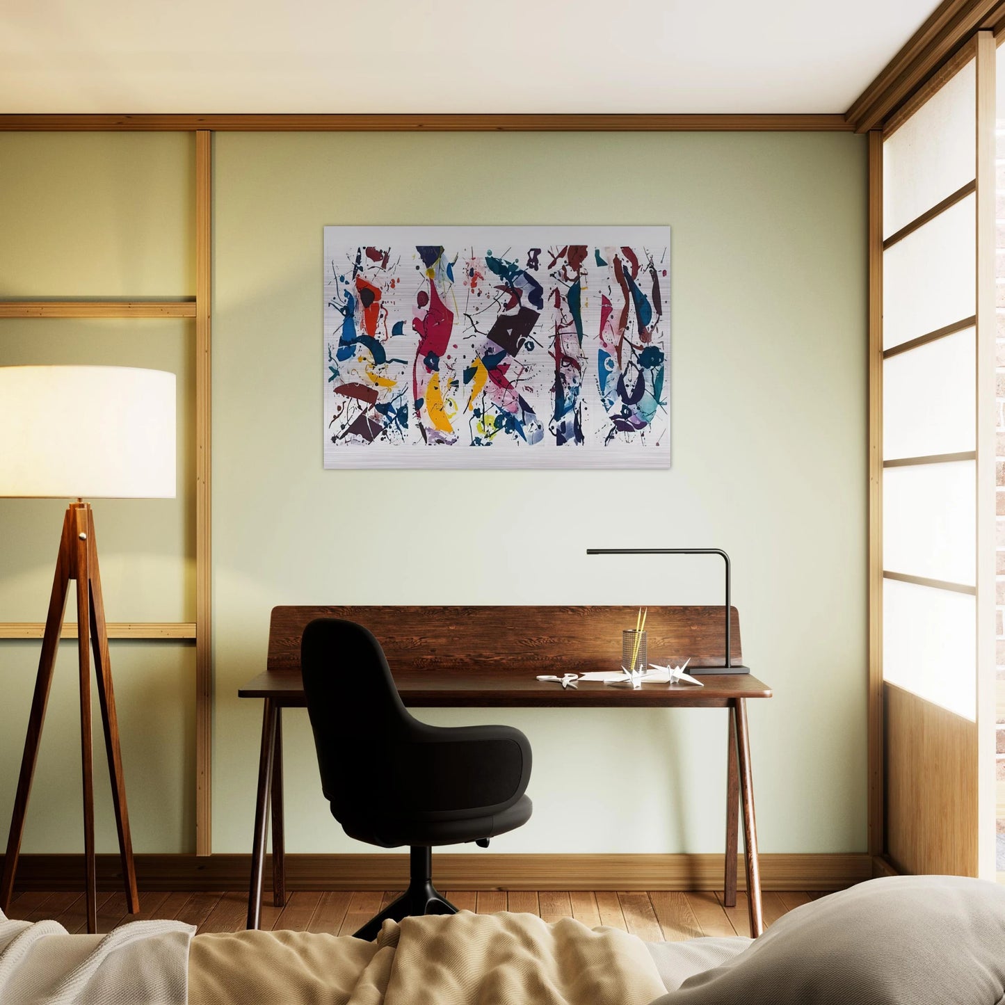 Untitled SFE 020  Lembark I53  - Sam Francis Brushed Aluminum Print - 70x100 cm / 28x40 inches | Sam Francis Aluminum Print | Sam Francis Prints