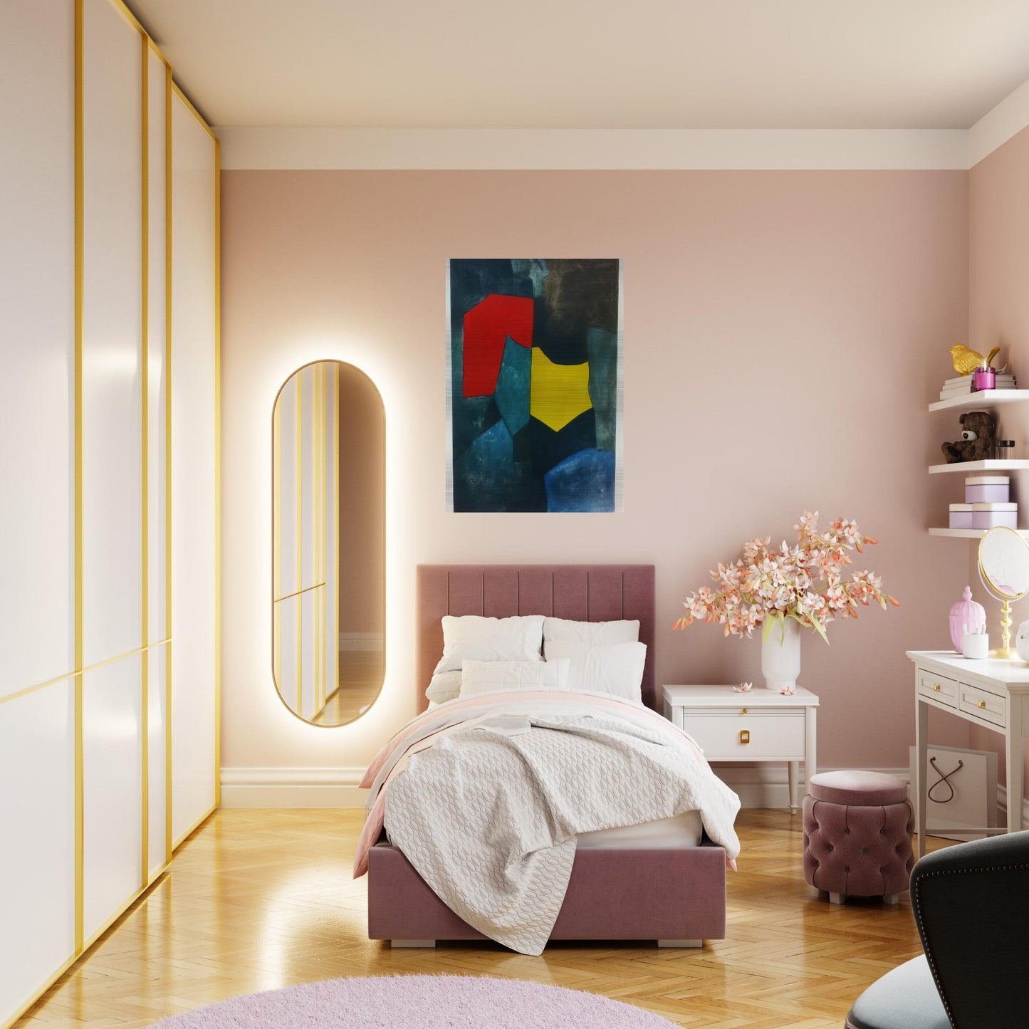 XVI - 1964 - Serge Poliakoff Brushed Aluminum Print - 70x100 cm / 28x40 inches | Serge Poliakoff Aluminum Print | Serge Poliakoff Prints