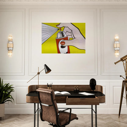 SPRAY 1962 - Roy Lichtenstein Brushed Aluminum Print - 70x100 cm / 28x40 inches | Roy Lichtenstein Aluminum Print | Roy Lichtenstein Prints