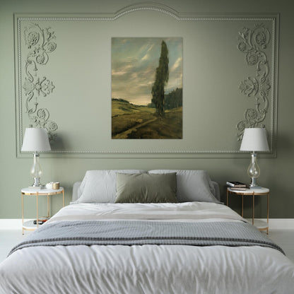 Contra Costa Landscape - Tonalism - Xavier Martinez Brushed Aluminum Print - 70x100 cm / 28x40 inches | Xavier Martinez Aluminum Print | Xavier Martinez Prints