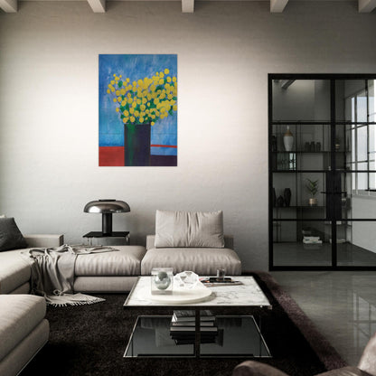 Vase With Flowers - 1968 - Aldemir Martins Brushed Aluminum Print - 70x100 cm / 28x40 inches | Aldemir Martins Aluminum Print | Aldemir Martins Prints