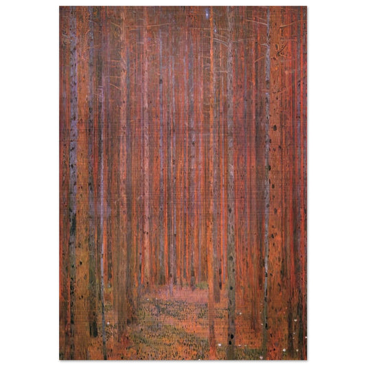 FIR FOREST I - Gustav Klimt Brushed Aluminum Print - 70x100 cm / 28x40 inches | Gustav Klimt Aluminum Print | Gustav Klimt Prints