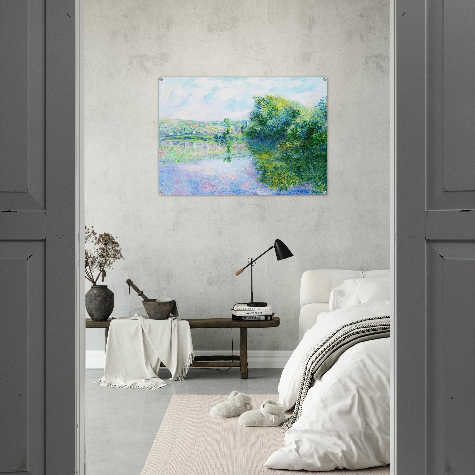 The Siene at Vetheuil - claude monet Acrylic Print - 70x100 cm / 28x40″ inches