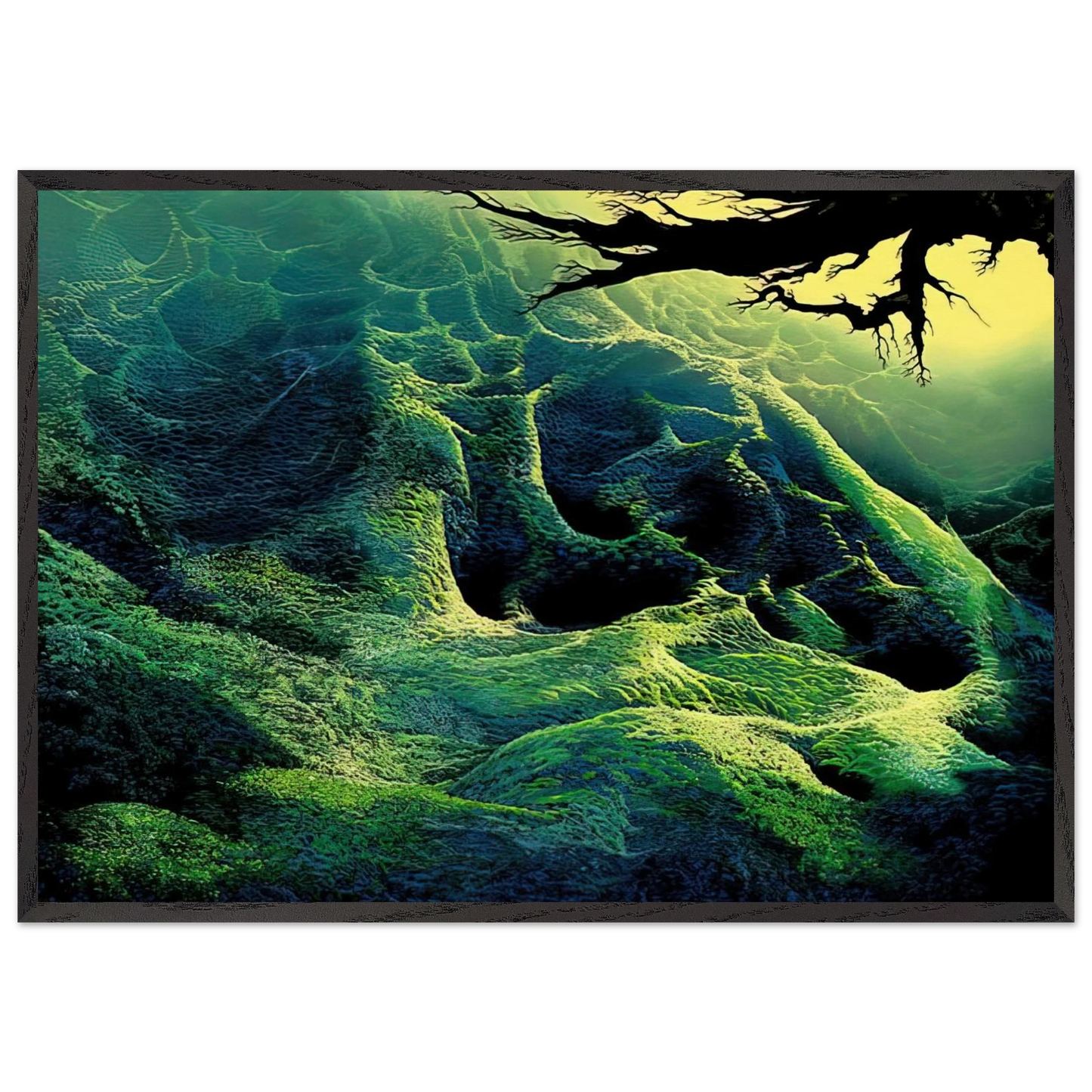 My Soul - Eyvind Earle 70x100 cm / 28x40 inches Framed Art Print – Black Wooden Frame