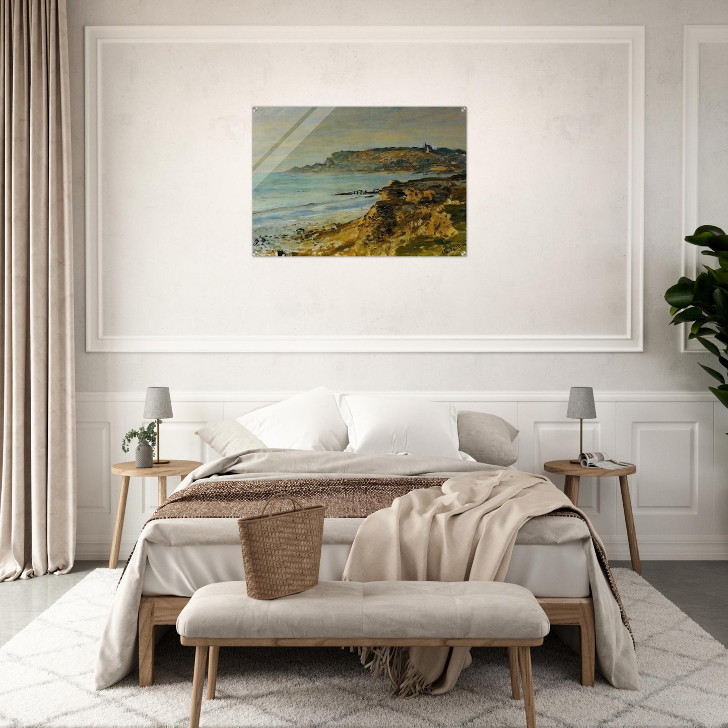Cliff at Sainte-Adresse - claude monet Acrylic Print - 70x100 cm / 28x40″ inches