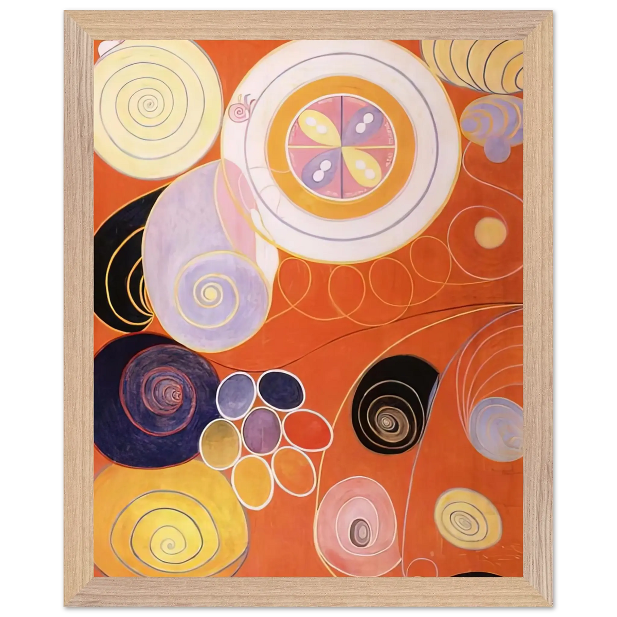 Hilma af Klint - THEY TENS MAINSTAY IV 1907 Wall art - 40x50 cm / 16x20 inches - Premium Wooden Framed Poster With Fine Art Paper - Black frame