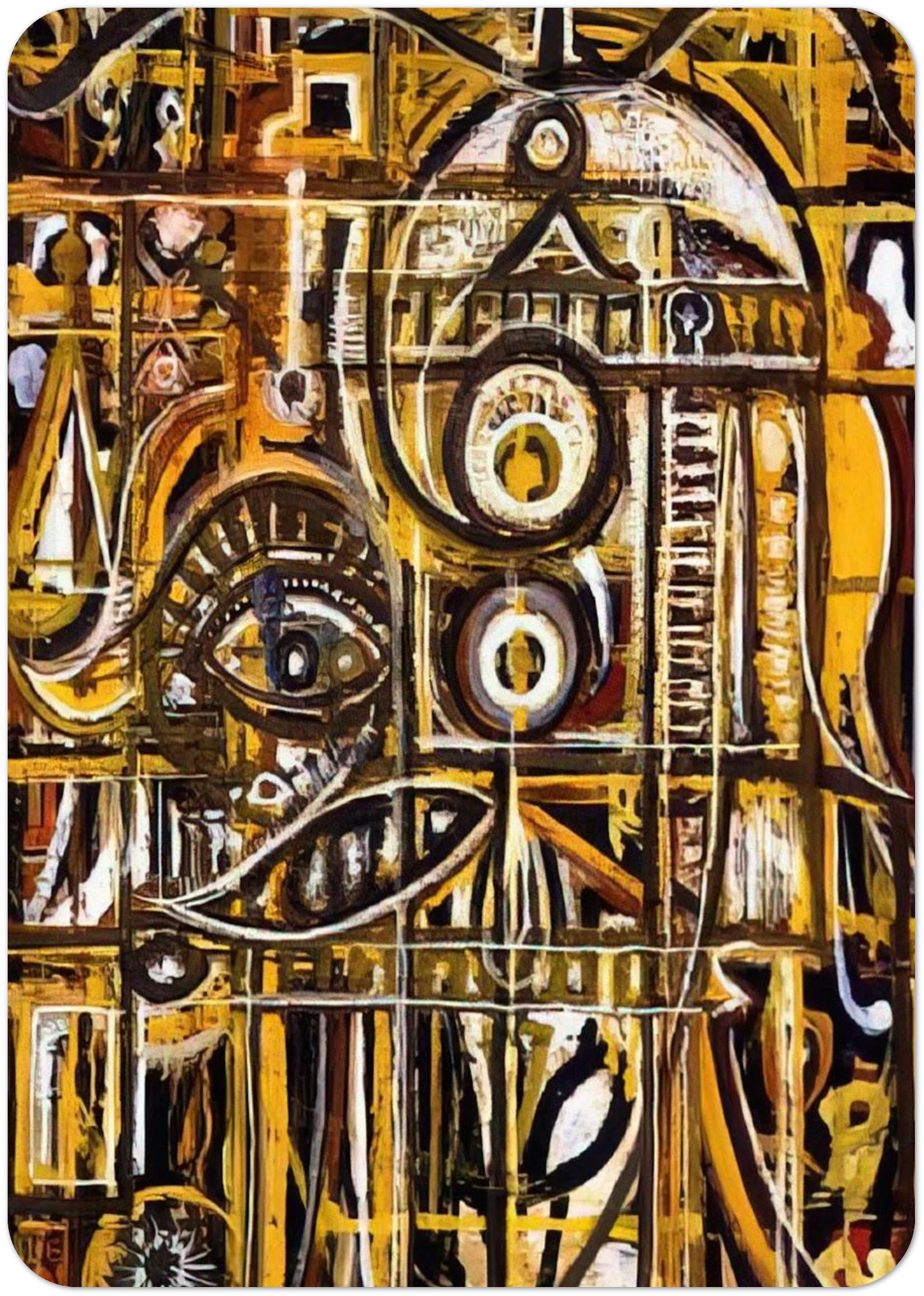 Abstract Eye By Richard Pousette-Dart Pack of 10 Post Cards | Richard Pousette-Dart Post Cards | A6 (10.5 x 14.8 cm) - 4.1 x 5.8 inches