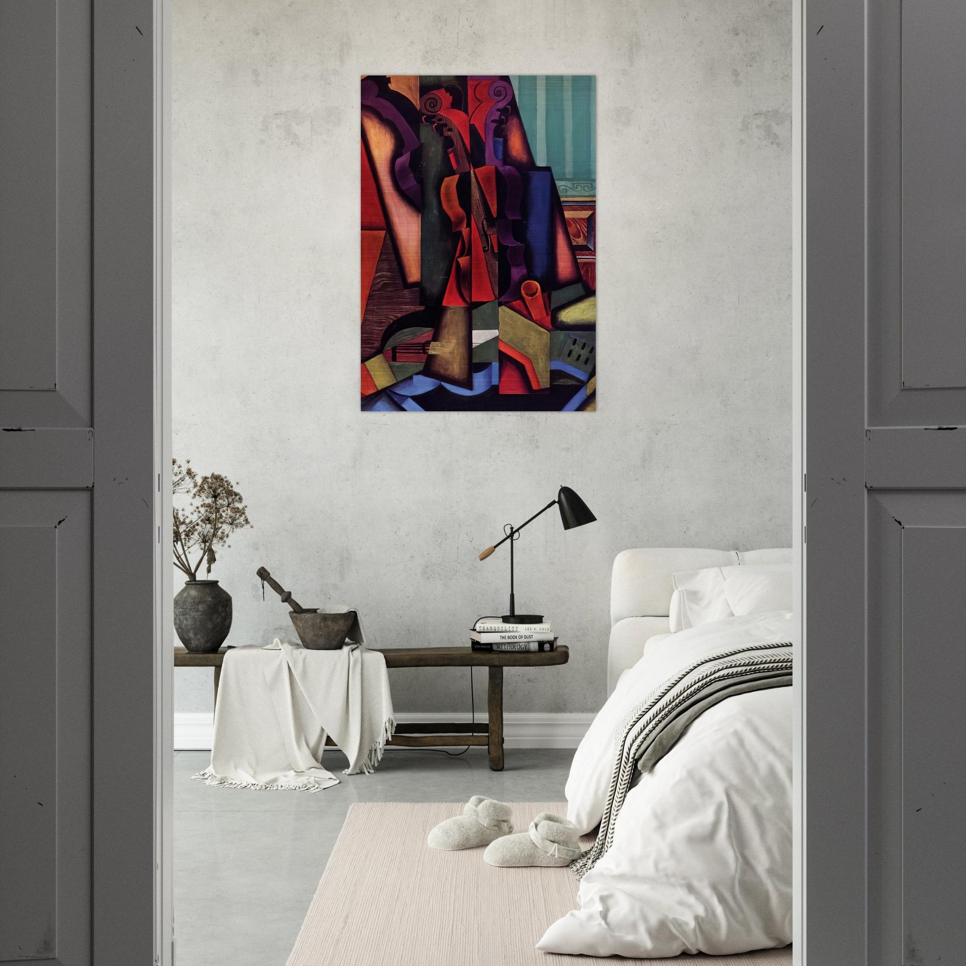VIOLIN AND GUITAR 1913 - Juan Gris Brushed Aluminum Print - 70x100 cm / 28x40 inches | Juan Gris Aluminum Print | Juan Gris Prints