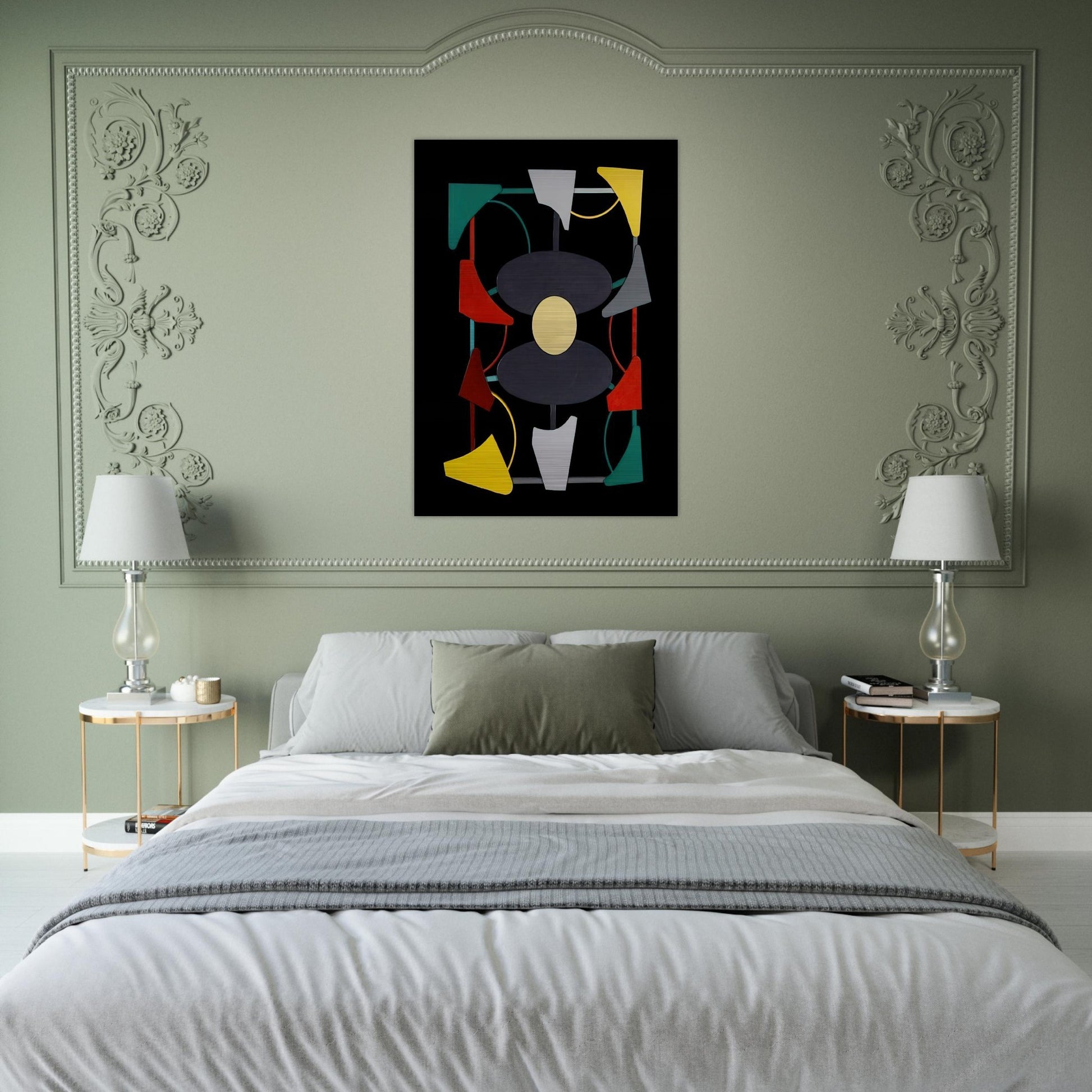 Planos y color liberados - 1947 - Gyula Kosice Brushed Aluminum Print - 70x100 cm / 28x40 inches | Gyula Kosice Aluminum Print | Gyula Kosice Prints