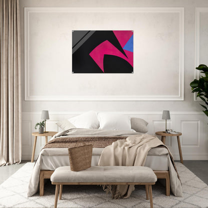 Magical Space Forms Black, Fuchsia - 1951 - Lorser Feitelson Acrylic Print - 70x100 cm / 28x40″ inches