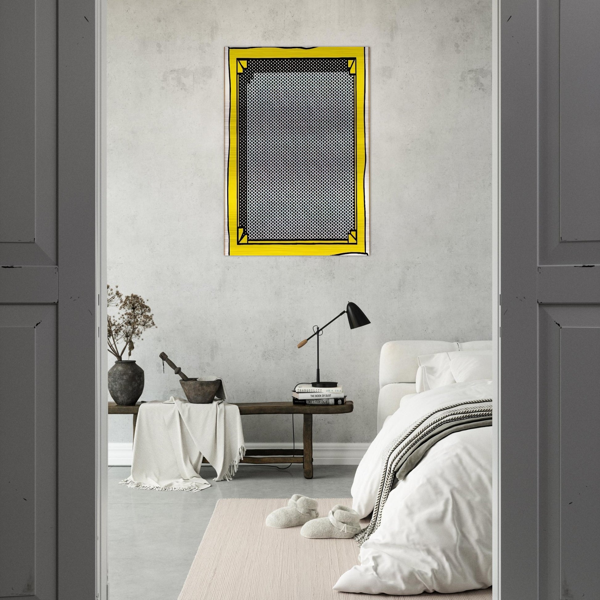 STRETCHER FRAME - Roy Lichtenstein Brushed Aluminum Print - 70x100 cm / 28x40 inches | Roy Lichtenstein Aluminum Print | Roy Lichtenstein Prints