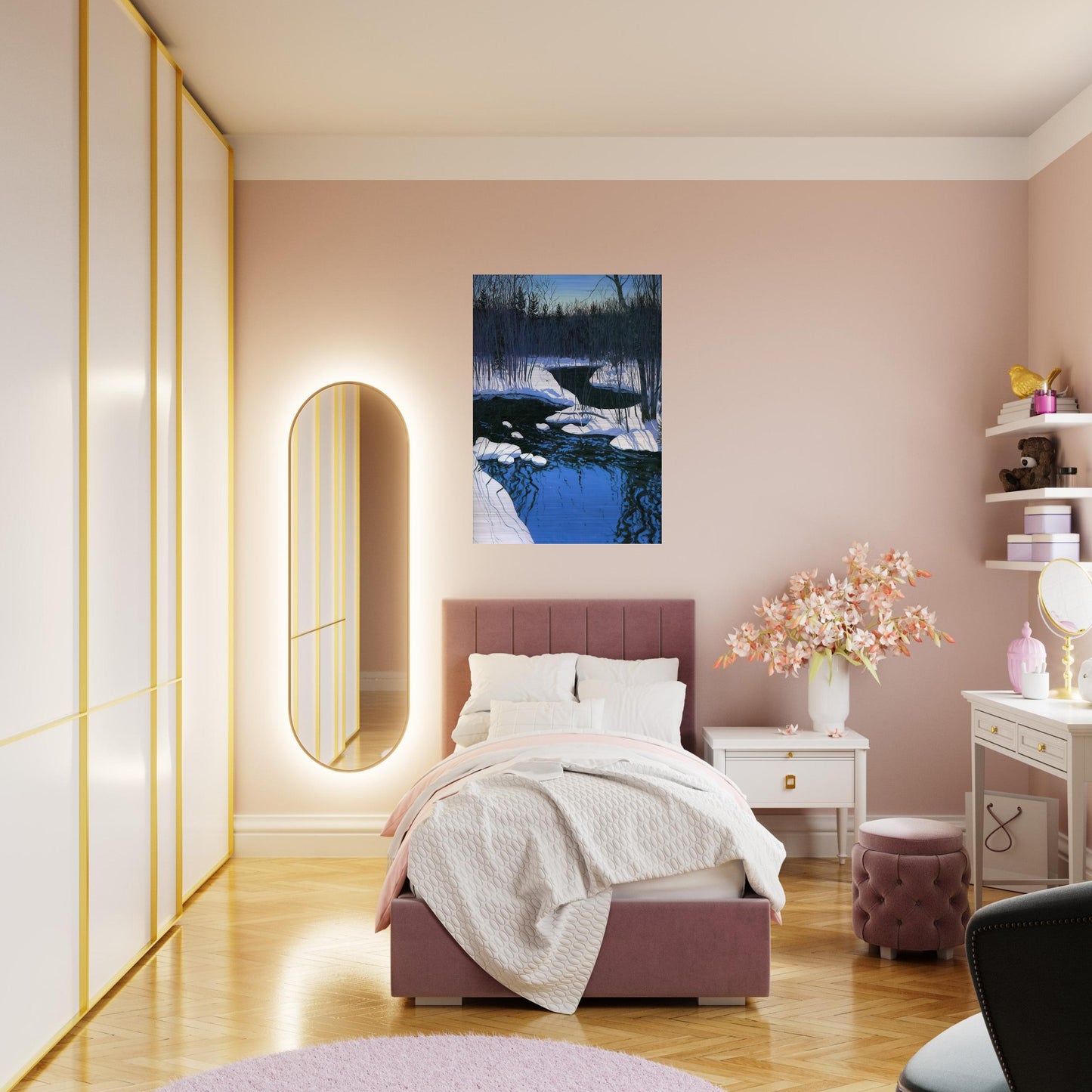 Unyarded deer - Contemporary Realism - Neil Welliver Brushed Aluminum Print - 70x100 cm / 28x40 inches | Neil Welliver Aluminum Print | Neil Welliver Prints