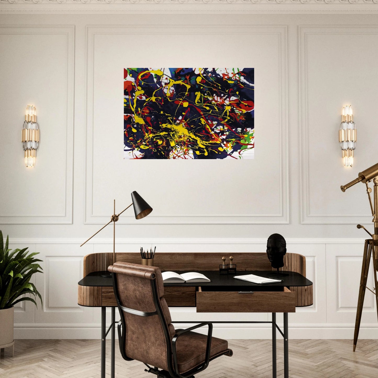 Untitled  SFP94-79  SFF 1755  - Sam Francis Brushed Aluminum Print - 70x100 cm / 28x40 inches | Sam Francis Aluminum Print | Sam Francis Prints