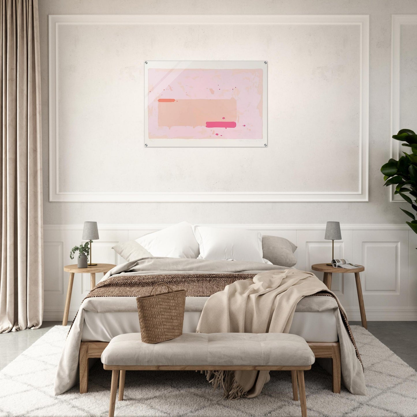 Orange, Pink - 1971 - John Hoyland Acrylic Print - 70x100 cm / 28x40″ inches | John Hoyland Wall Art | John Hoyland Prints
