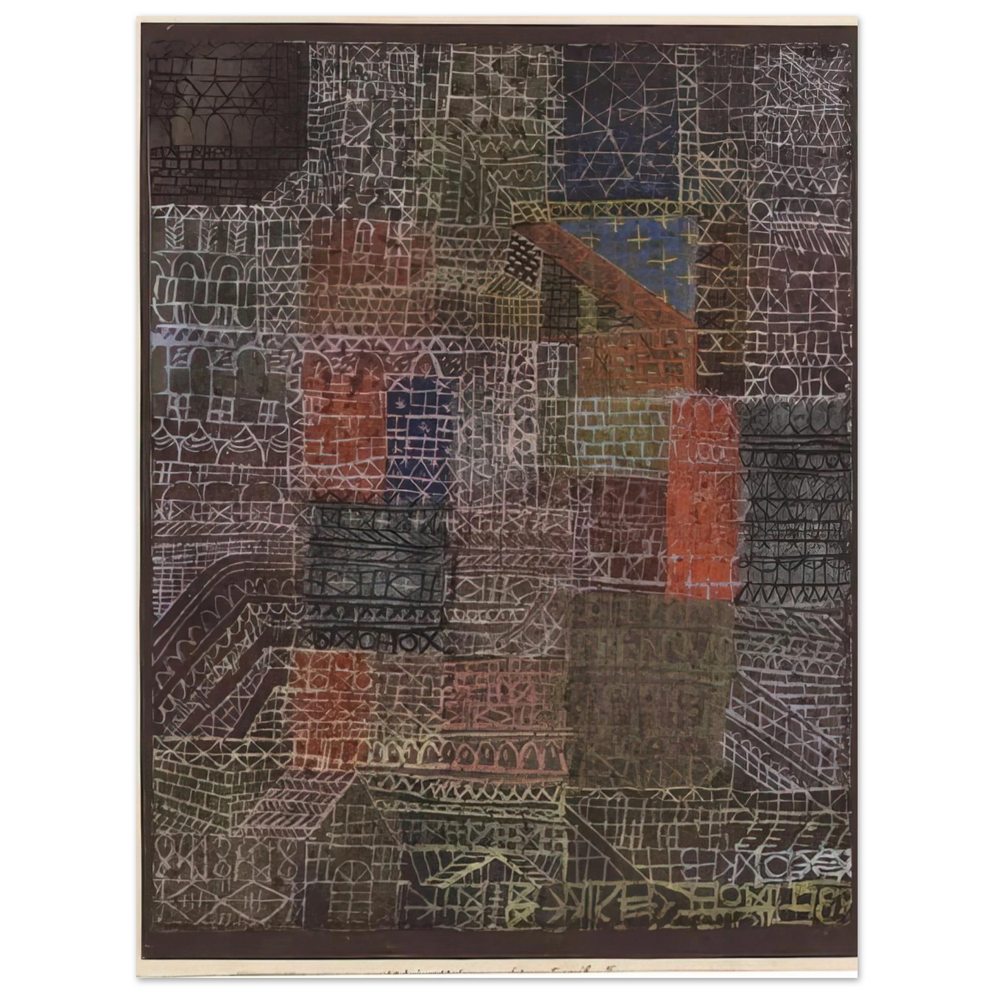 Paul Klee - STRUCTURAL II 1924  75x100 cm / 30x40inches Fine Art Poster