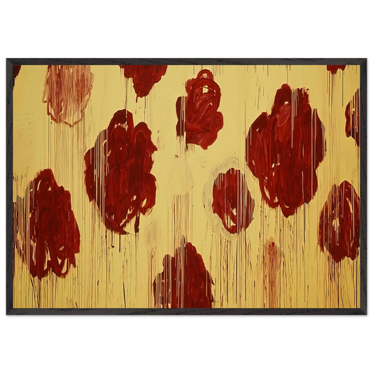 Untitled  Blooming A Scattering of Blossoms  Other Things  - Cy Twombly 70x100 cm / 28x40 inches Framed Art Print – Black Wooden Frame