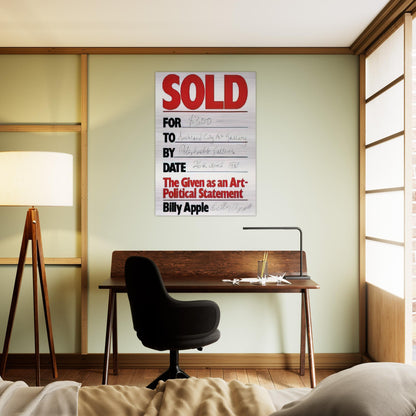Sold - 1981 - Billy Apple Brushed Aluminum Print - 70x100 cm / 28x40 inches | Billy Apple Aluminum Print | Billy Apple Prints