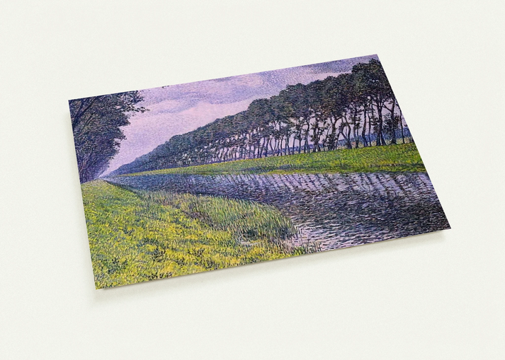 CANAL IN FLANDERS 1894 1 By Theo van Rysselberghe Pack of 10 Post Cards | Theo van Rysselberghe Post Cards | A6 (10.5 x 14.8 cm) - 4.1 x 5.8 inches