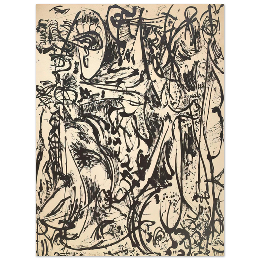 Jackson Pollock - ECHO 1951  75x100 cm / 30x40inches Fine Art Poster