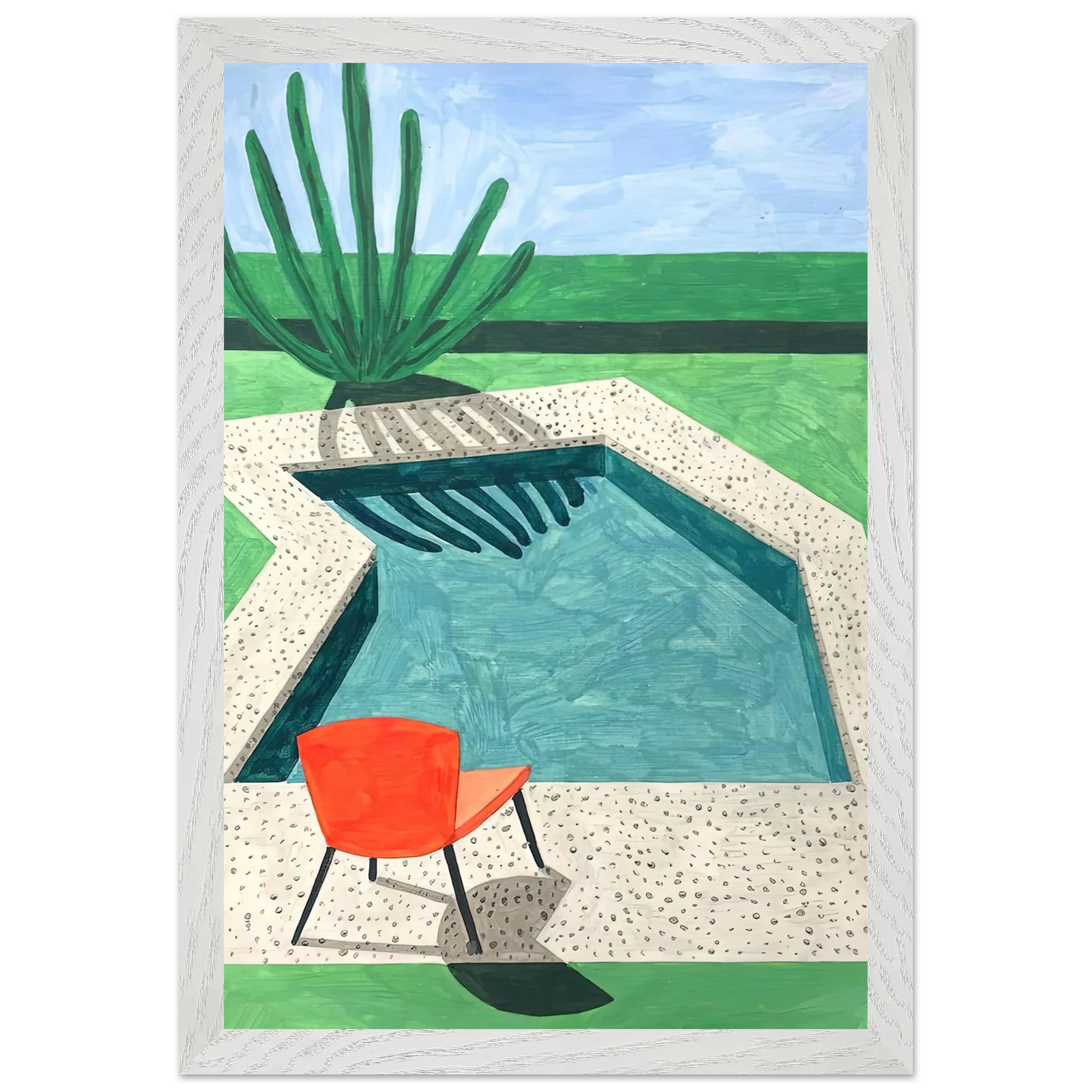 David Hockney - David Hockney Wall art - 30x45 cm / 12x18 inches - Premium Wooden Framed Poster With Fine Art Paper-canvas - Wood frame