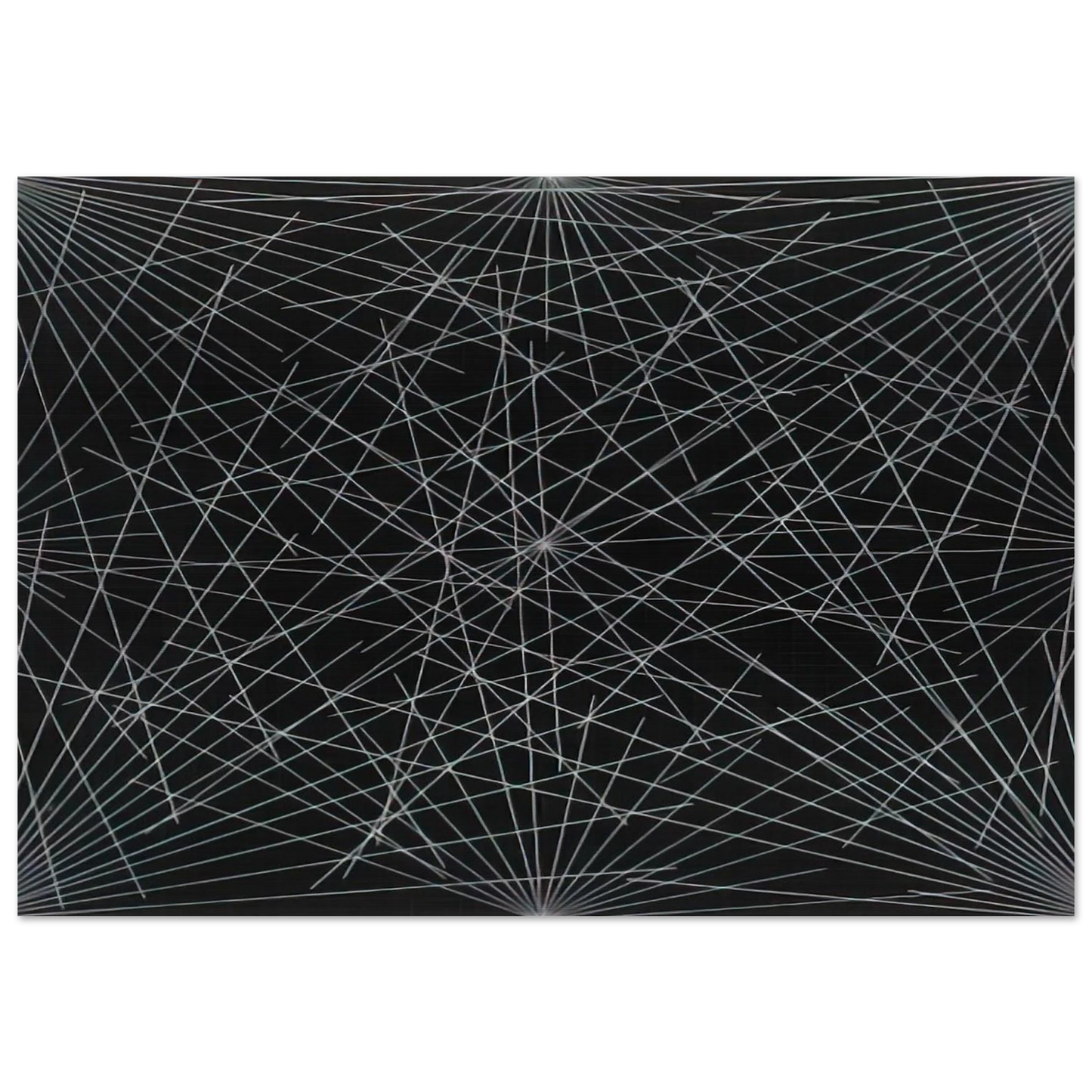 Lines From Corners, Sides  the Centre, to Points on a Grid - Sol LeWitt Brushed Aluminum Print - 70x100 cm / 28x40 inches | Sol LeWitt Aluminum Print | Sol LeWitt Prints