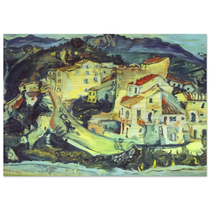 LANDSCAPE OF CAGNES - Chaim Soutine Brushed Aluminum Print - 70x100 cm / 28x40 inches | Chaim Soutine Aluminum Print | Chaim Soutine Prints