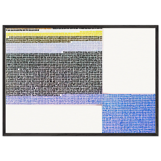 Original Fibonacci - 2001 - Jennifer Bartlett 70x100 cm / 28x40 inches Framed Art Print – Black Wooden Frame