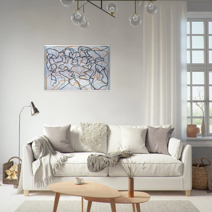 White Ground Letter - 2010 - Brice Marden Brushed Aluminum Print - 70x100 cm / 28x40 inches | Brice Marden Aluminum Print | Brice Marden Prints