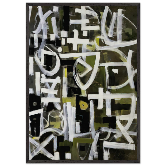 Number 2 - 1950 - Bradley Walker Tomlin 70x100 cm / 28x40 inches Framed Art Print – Black Wooden Frame