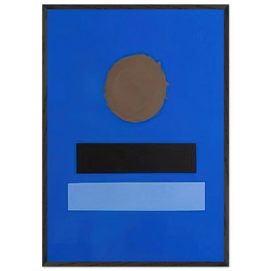 Blue Ground - 1973 - Adolph Gottlieb 70x100 cm / 28x40 inches Framed Art Print – Black Wooden Frame