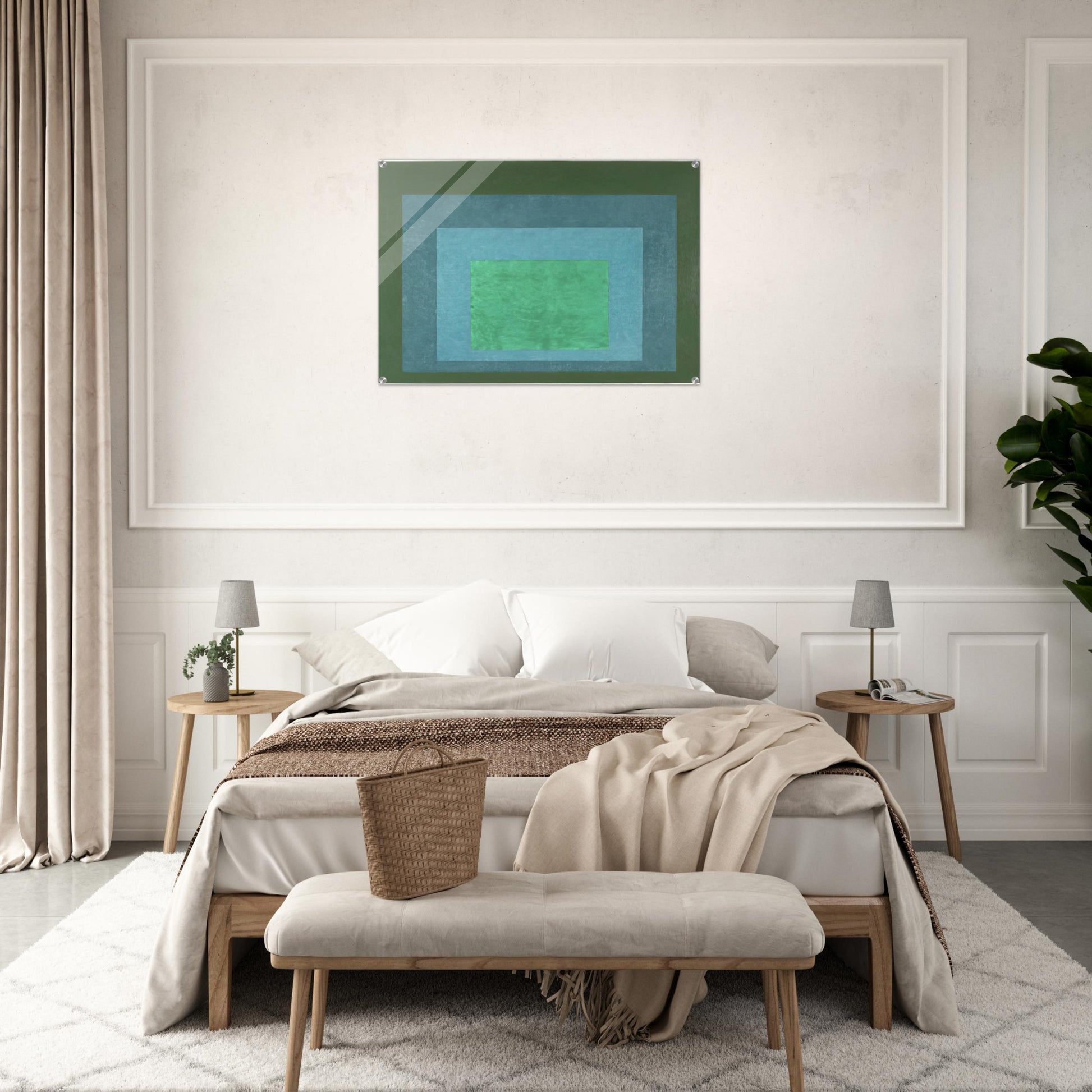 STUDY FOR HOMAGE TO THE SQUARE TERRASSED FOLIAGE 1960 - Josef Albers Acrylic Print - 70x100 cm / 28x40″ inches