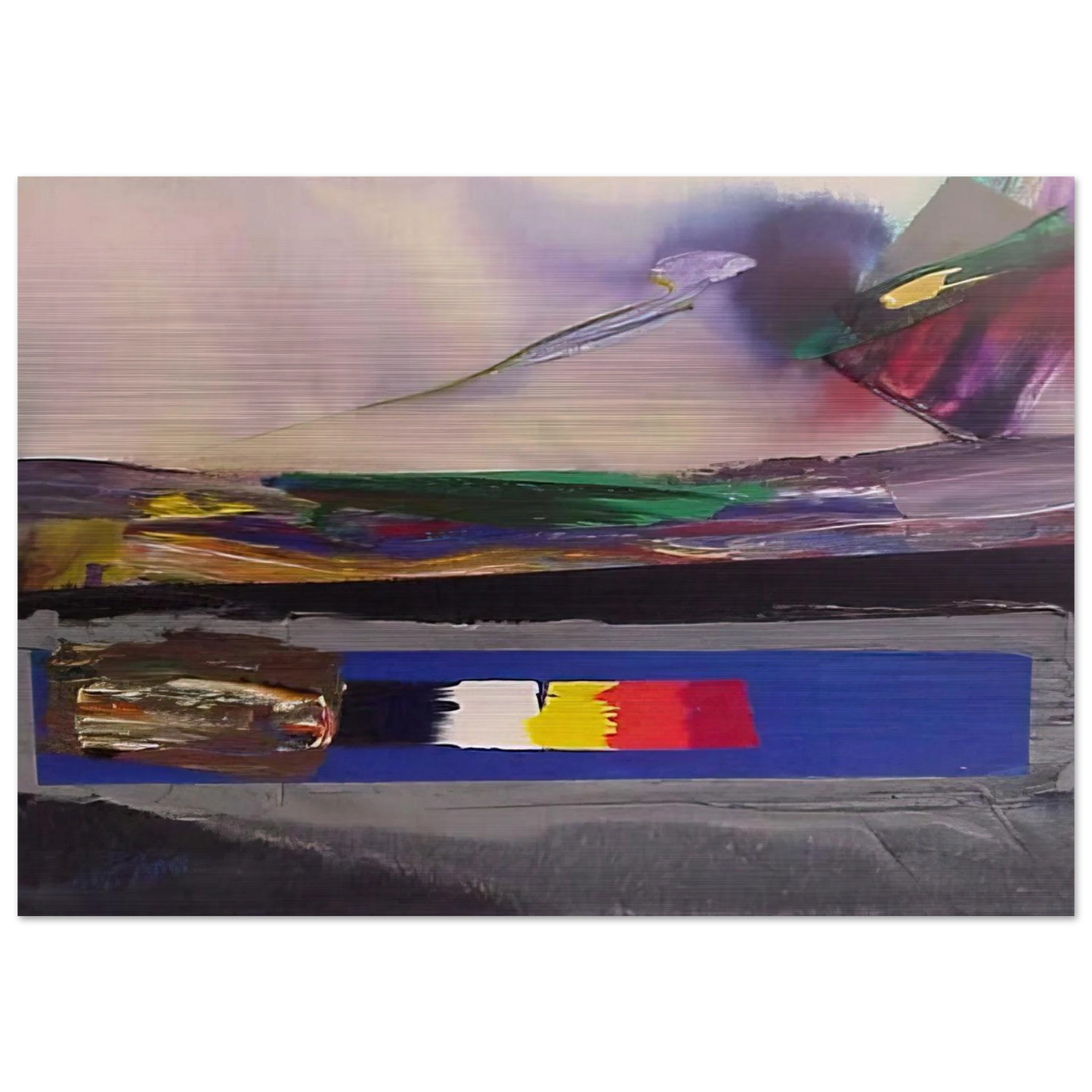 Phenomena Prism Yield - 1986 - Paul Jenkins Brushed Aluminum Print - 70x100 cm / 28x40 inches | Paul Jenkins Aluminum Print | Paul Jenkins Prints