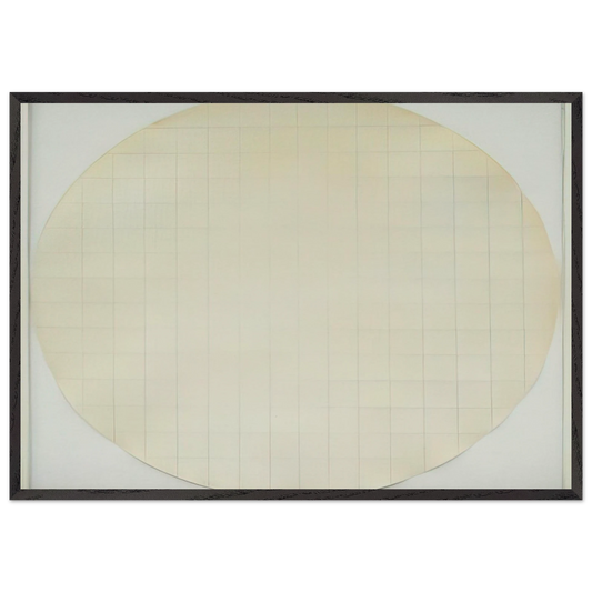 Eagle Turquoise 7H4 - Robert Ryman 70x100 cm / 28x40 inches Framed Art Print – Black Wooden Frame