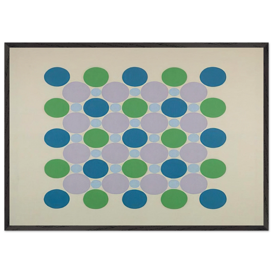 Four Blue Five - 1962 - Thomas Downing 70x100 cm / 28x40 inches Framed Art Print – Black Wooden Frame
