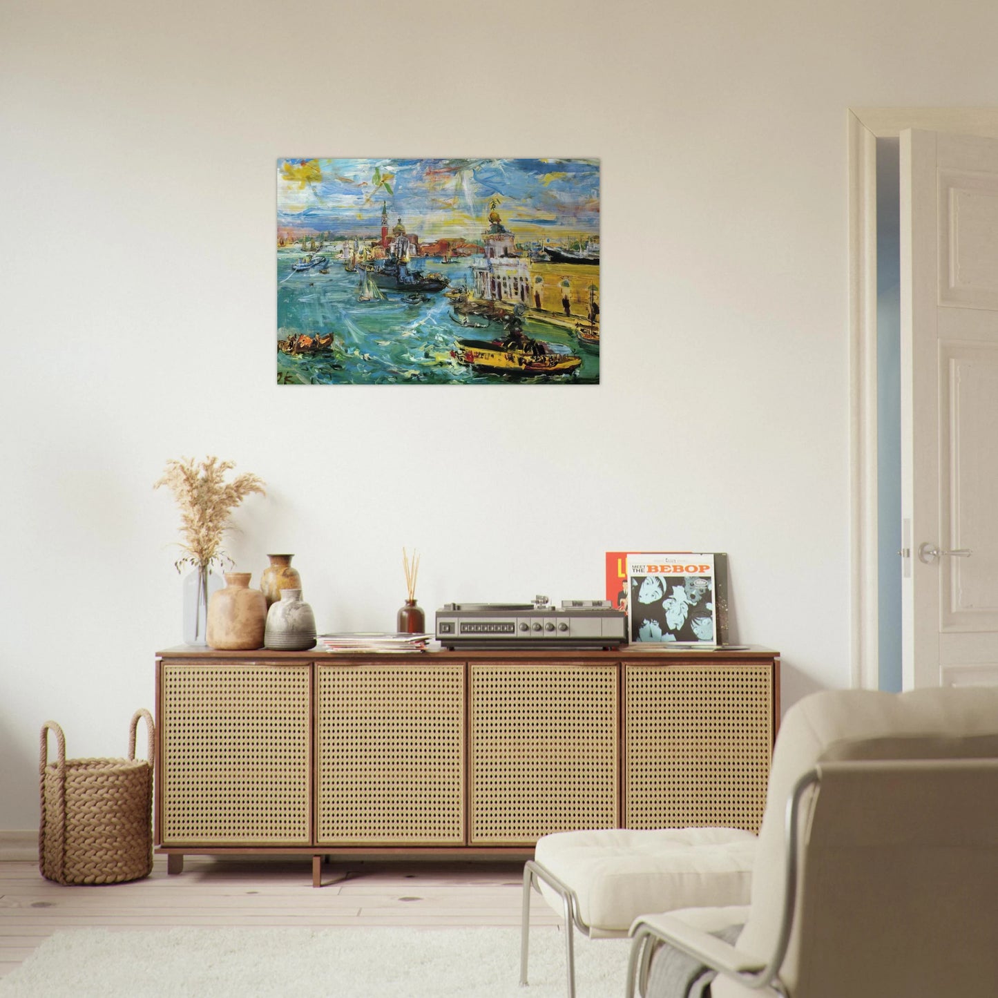 VENICE DOGANA 1948 - OSKAR KOKOSCHKA Brushed Aluminum Print - 70x100 cm / 28x40 inches | OSKAR KOKOSCHKA Aluminum Print | OSKAR KOKOSCHKA Prints