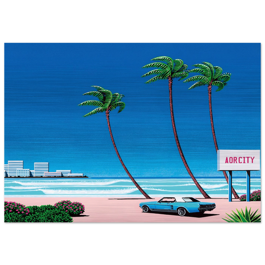 Light Mellow Sealine - Hiroshi Nagai Brushed Aluminum Print - 70x100 cm / 28x40 inches | Hiroshi Nagai Aluminum Print | Hiroshi Nagai Prints