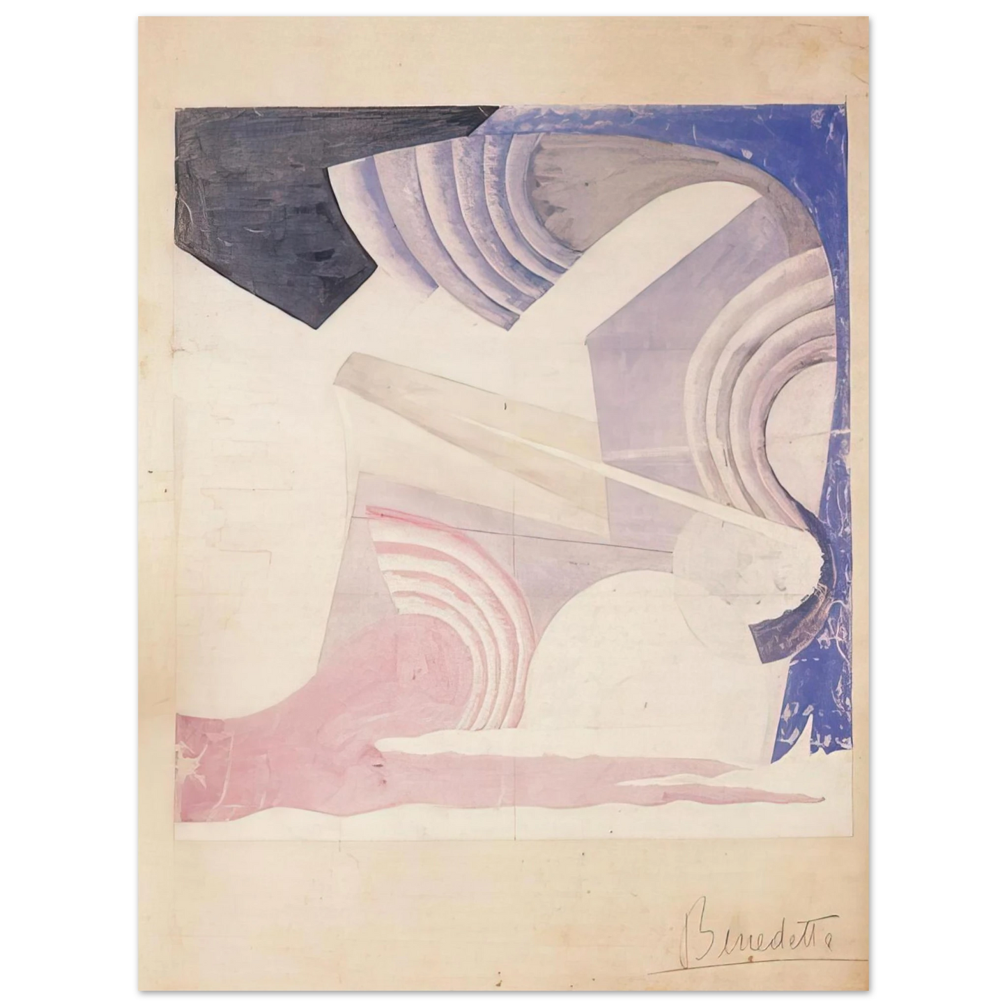 Benedetta Cappa - Aeropittura - 1925 Italy  75x100 cm / 30x40inches Fine Art Poster