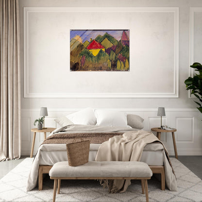 ROTE GIEBEL ROTE D CHER 1910 - Alexej von Jawlensky Acrylic Print - 70x100 cm / 28x40″ inches