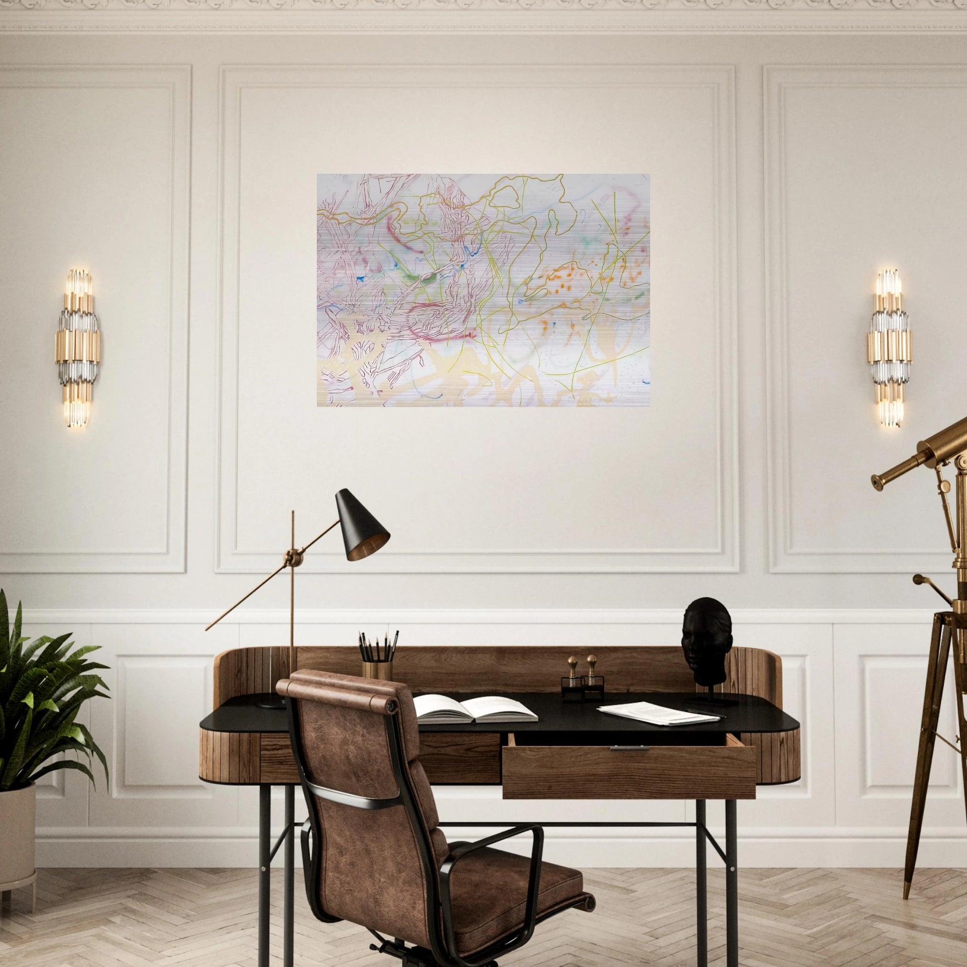 POLYTROPOS 1982 - Nancy Graves Brushed Aluminum Print - 70x100 cm / 28x40 inches | Nancy Graves Aluminum Print | Nancy Graves Prints