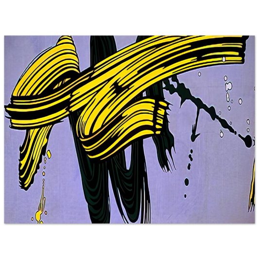 Roy Lichtenstein - YELLOW AND GREEN BRUSHSTROKES 1966  75x100 cm / 30x40inches Fine Art Poster