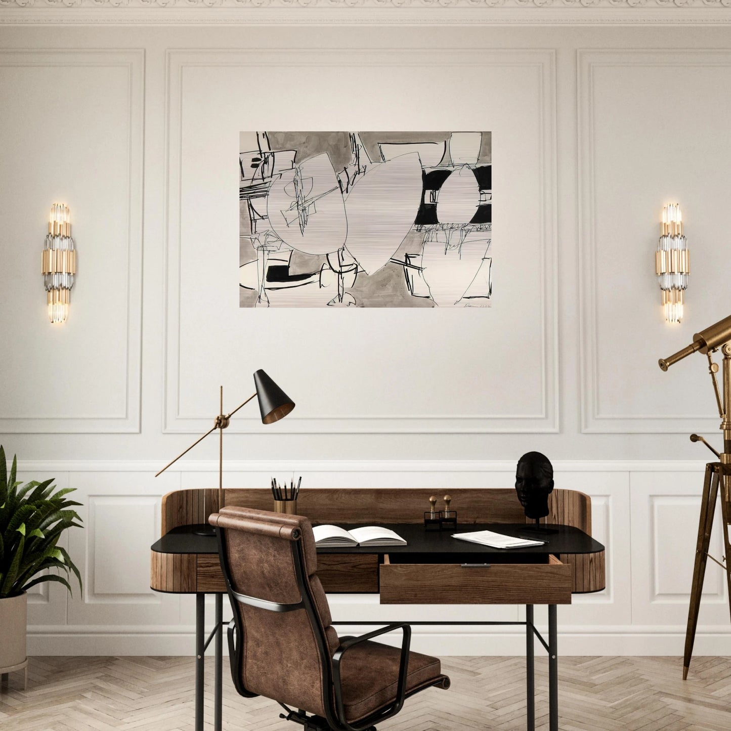 Inner Space - 1952 - Gene Davis Brushed Aluminum Print - 70x100 cm / 28x40 inches | Gene Davis Aluminum Print | Gene Davis Prints