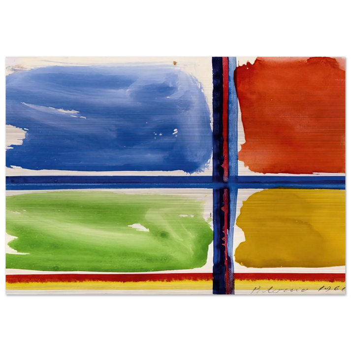 FENSTERKREUZ II 1966 - BLINKY PALERMO Brushed Aluminum Print - 70x100 cm / 28x40 inches | BLINKY PALERMO Aluminum Print | BLINKY PALERMO Prints