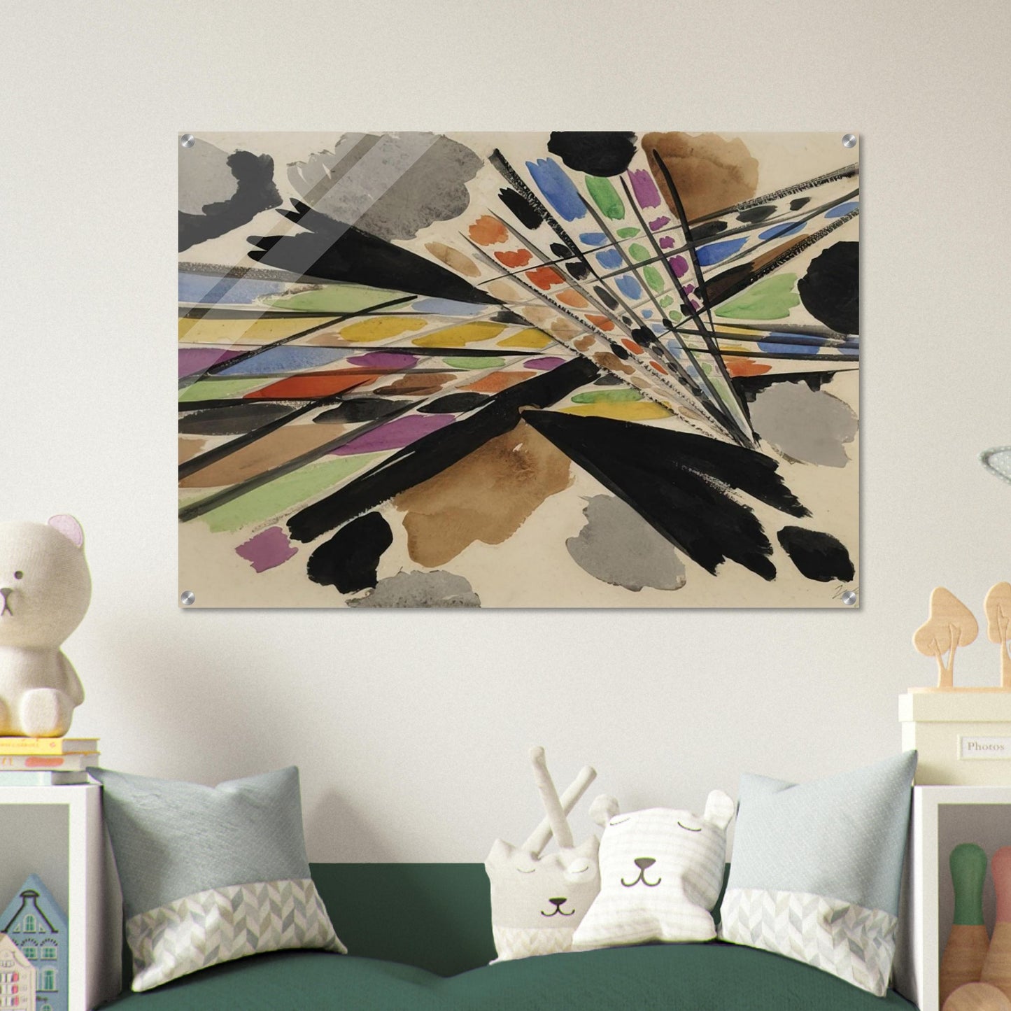 Diagonale - 1954 - Ernst Wilhelm Nay Acrylic Print - 70x100 cm / 28x40″ inches
