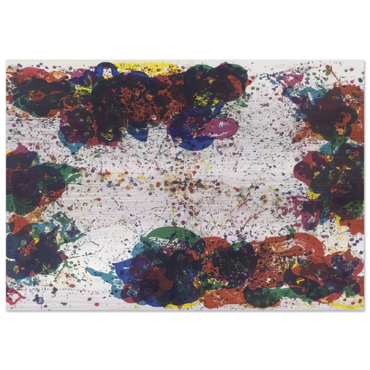 Coral Lyre Nine - Sam Francis Brushed Aluminum Print - 70x100 cm / 28x40 inches | Sam Francis Aluminum Print | Sam Francis Prints