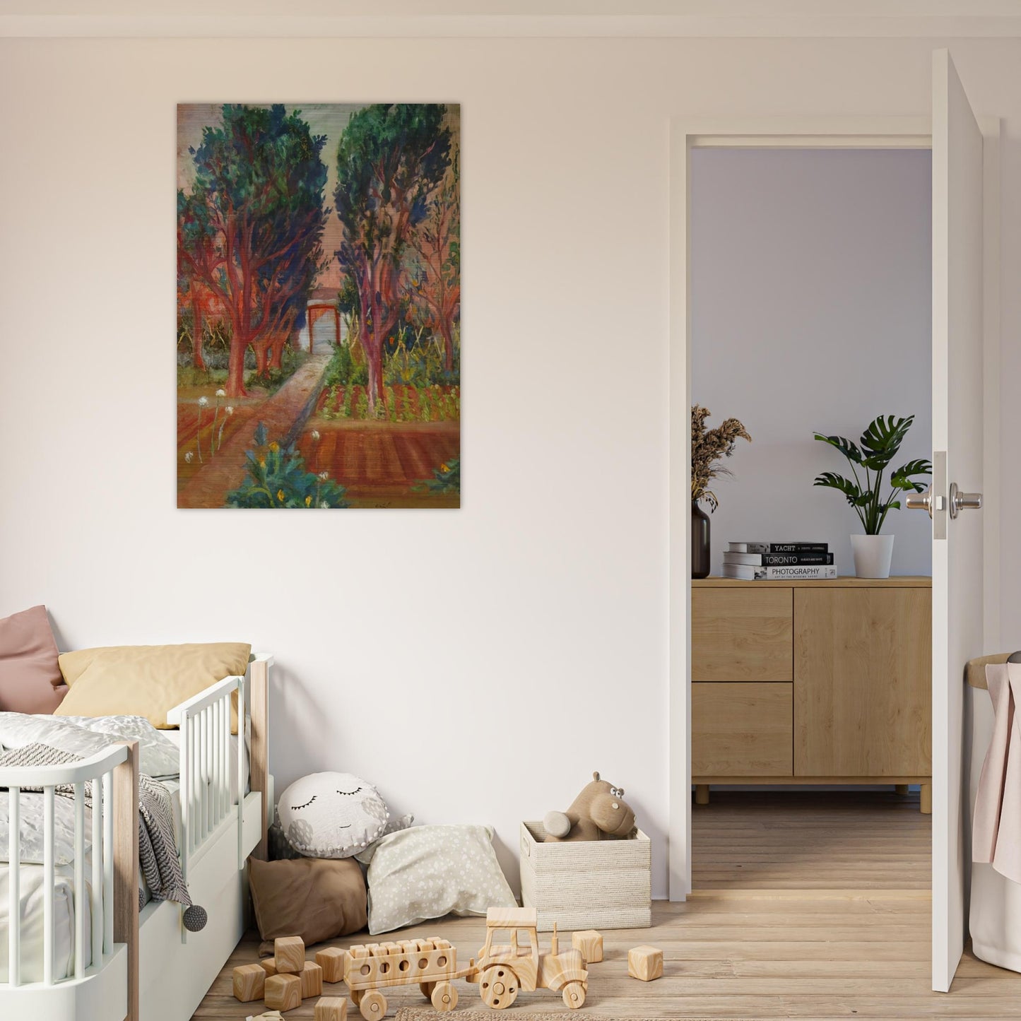 THE VEGETABLE GARDEN OF LLANER - Salvador Dali Brushed Aluminum Print - 70x100 cm / 28x40 inches | Salvador Dali Aluminum Print | Salvador Dali Prints