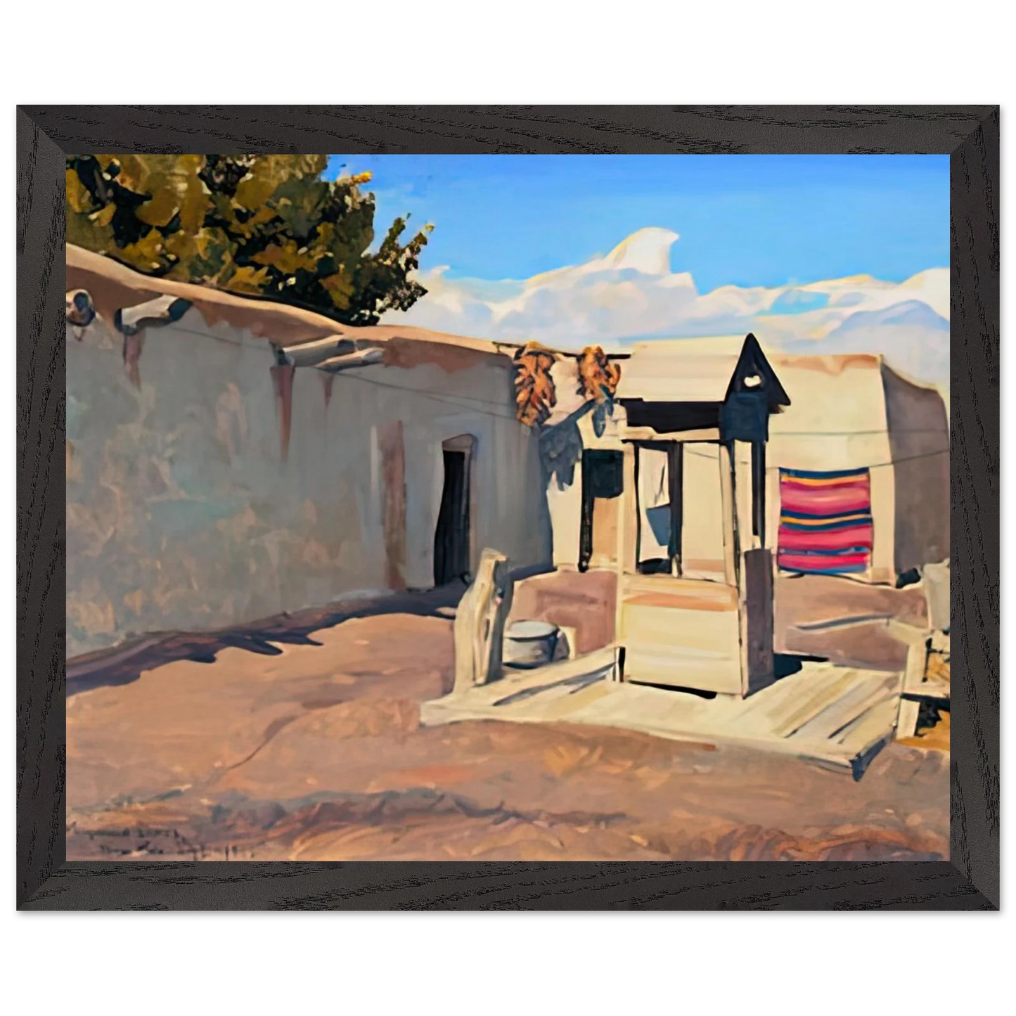 Maynard Dixon - OLD PATIO 1931 Wall art - 30x45 cm / 12x18 inches - Premium Wooden Framed Poster With Fine Art Paper-canvas - Wood frame